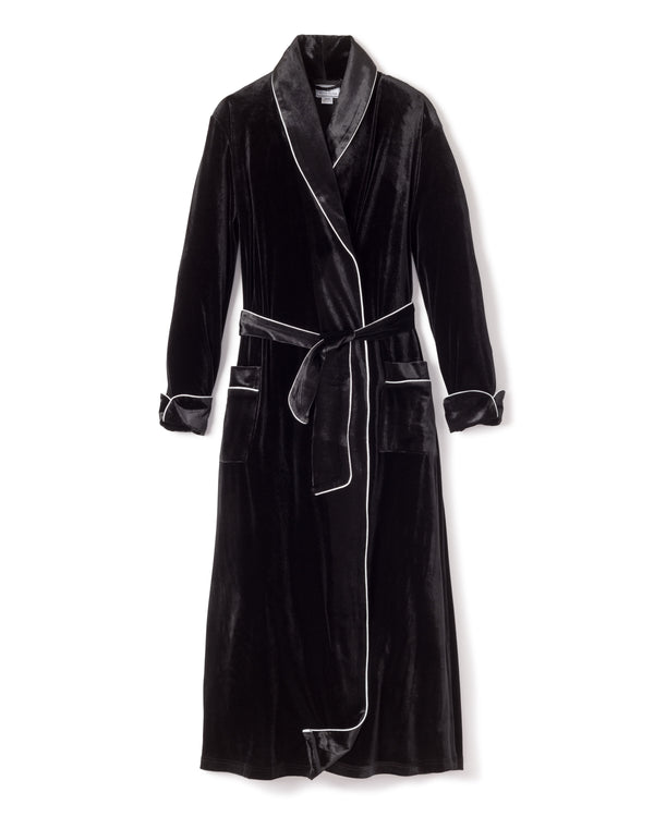 Women's Velour Robe in Black
