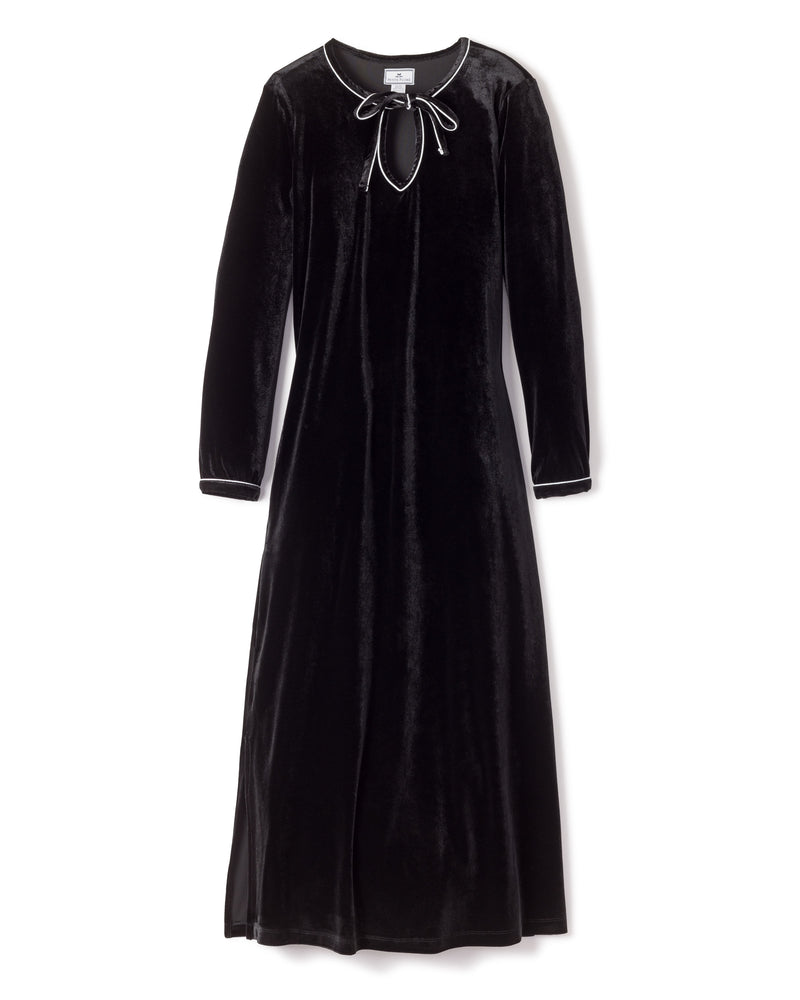 Black Velour Harlow Nightgown