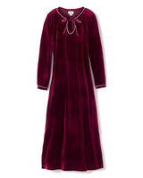 Royal Garnet Velour Harlow Nightgown