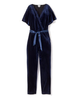 Navy Velour Jumpsuit