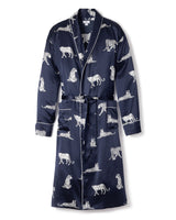 100% Mulberry Silk Men's Panthère de Nuit Long Robe