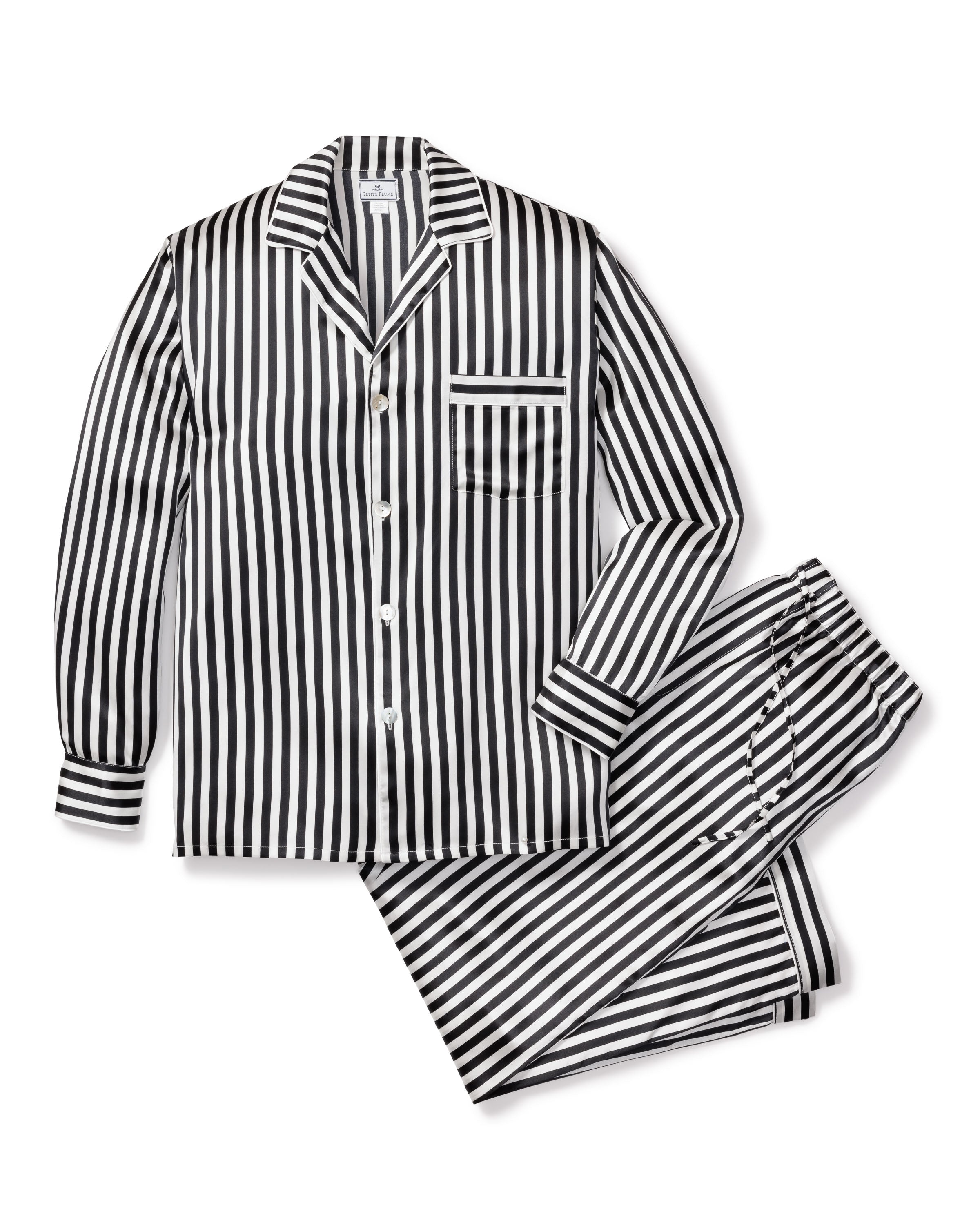 Men's Silk Pajama Set in Bengal Stripe