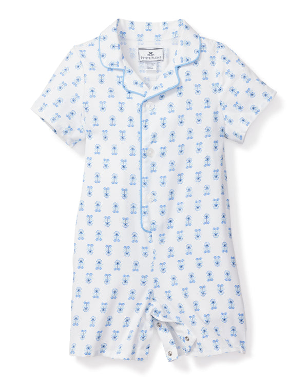 minnow x Petite Plume Botanical Block Print Summer Romper