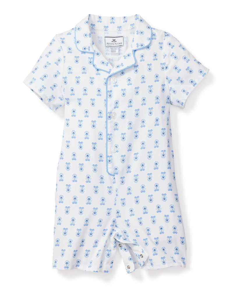 minnow x Petite Plume Botanical Block Print Summer Romper