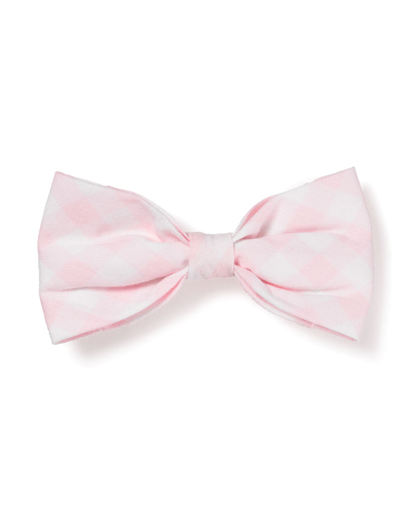 Dog Twill Bow Tie in Pink Gingham