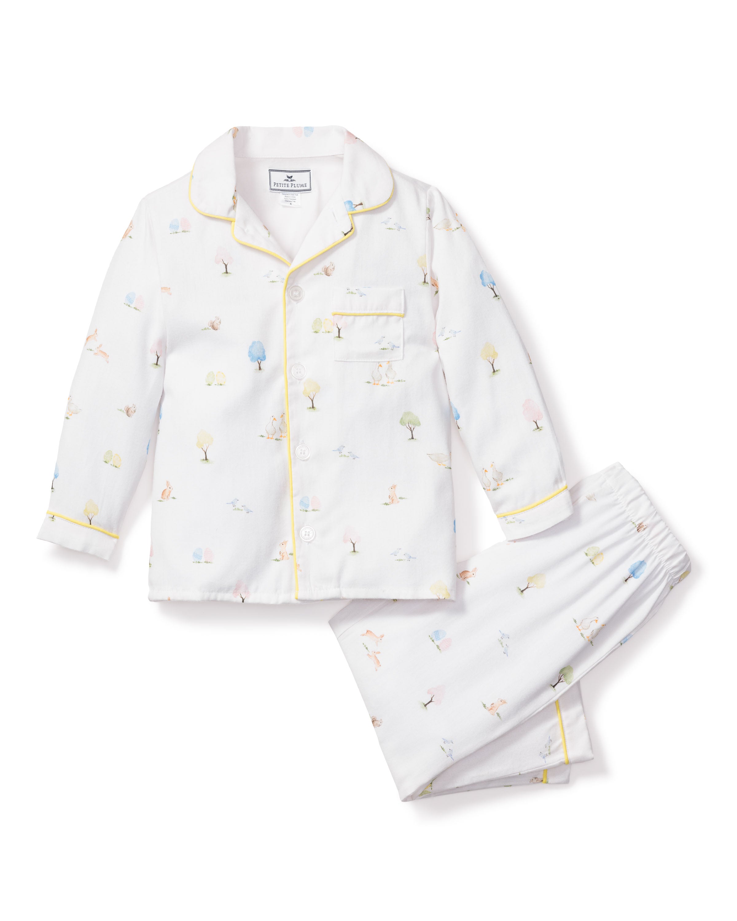 Kid's Twill Pajama Set in Easter Gardens