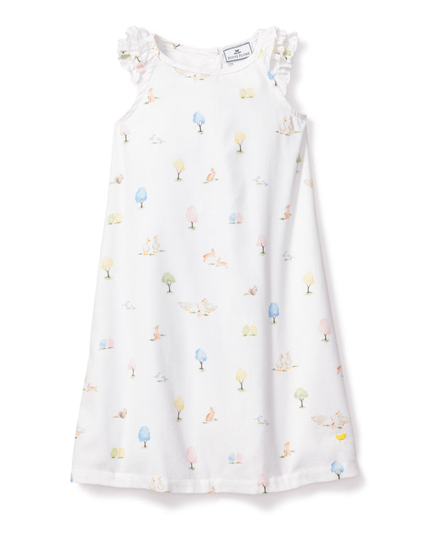 Girl's Amelie Nightgown in Easter Gardens