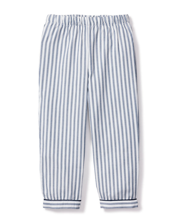 Kid's Twill Pajama Pants Navy French Ticking