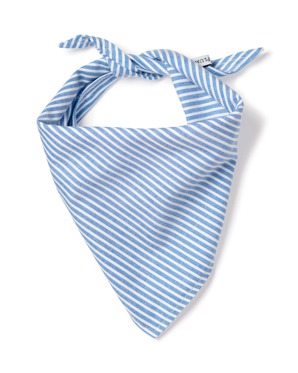 French Blue Seersucker Dog Bandana