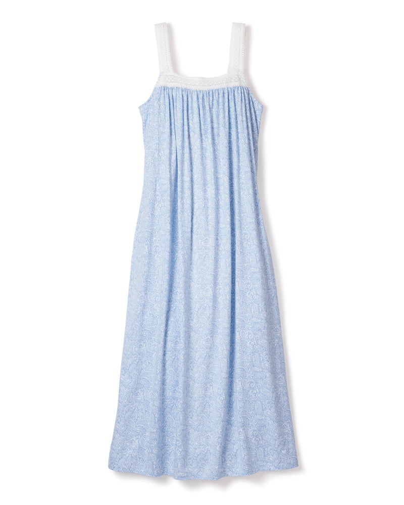 Women's Pima Camille Nightgown in Periwinkle Paisley