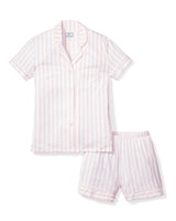 Luxe Pima Cotton Pink Stripe Short Set