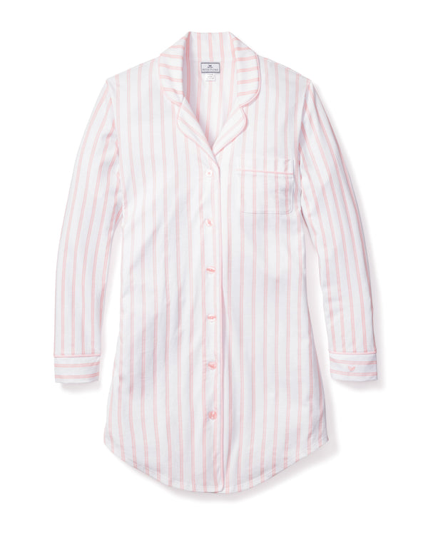 Luxe Pima Cotton Pink Stripe Nightshirt
