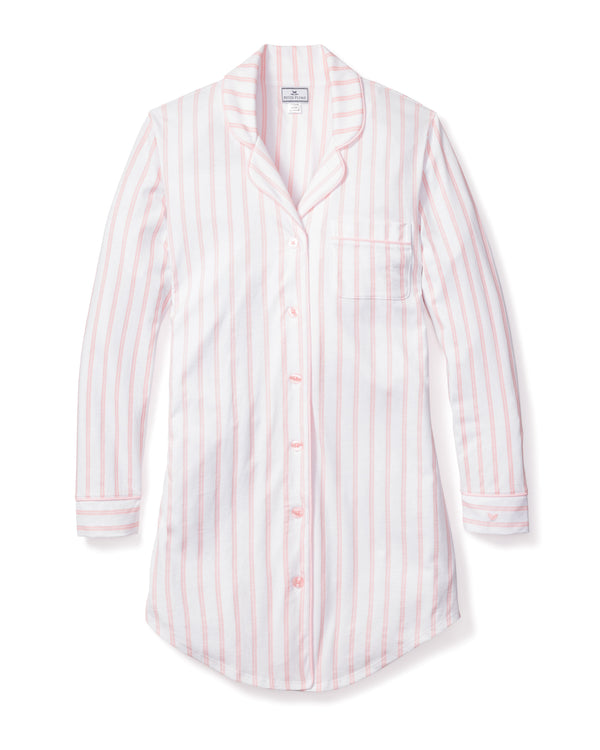 Women's Pima Nightshirt in Pink Stripe