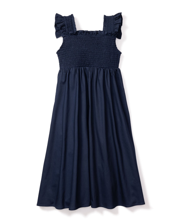 Girl's Twill Margaux Dress in Navy