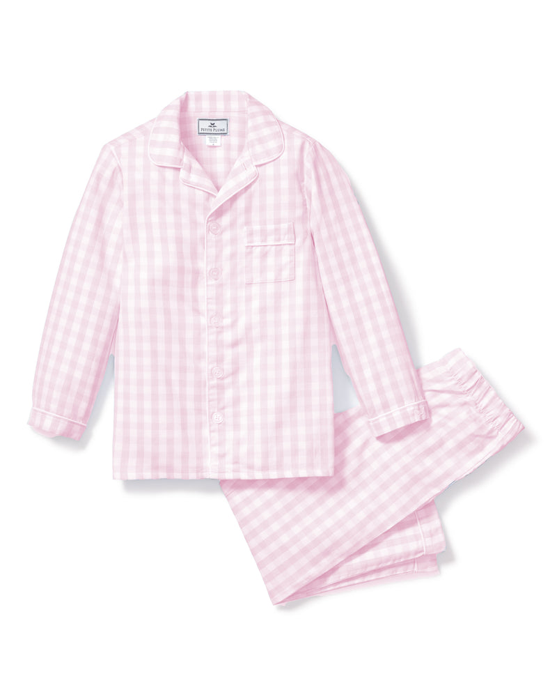 Children's Pink Gingham Pajama Set