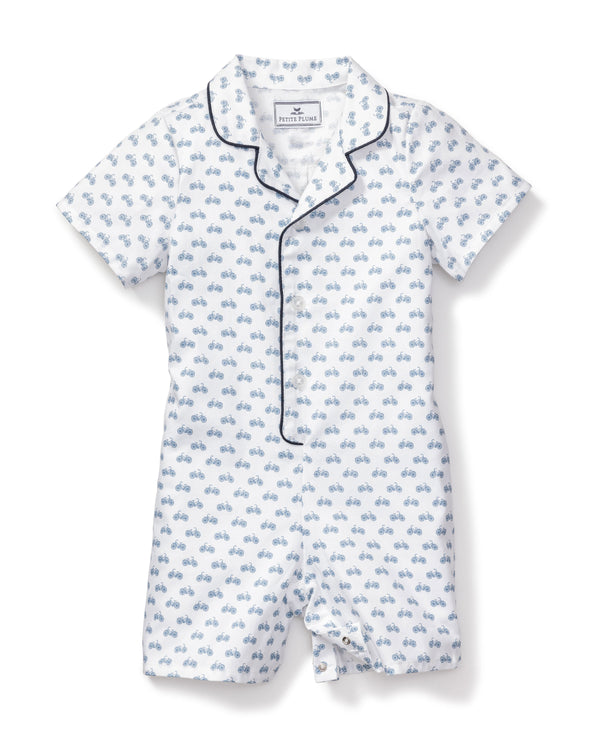 Baby's Twill Summer Romper in Bicyclette