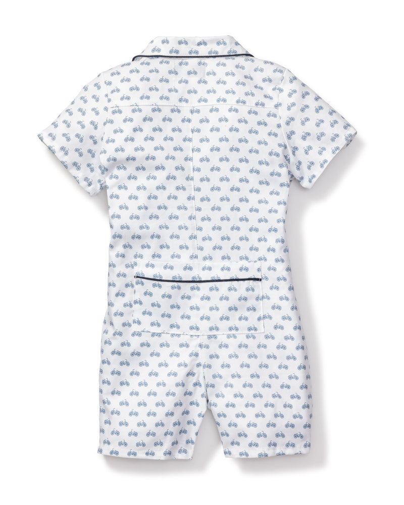 Baby's Twill Summer Romper in Bicyclette