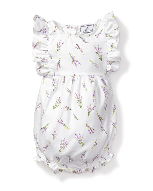Baby's Twill Ruffled Romper in Fields of Provence