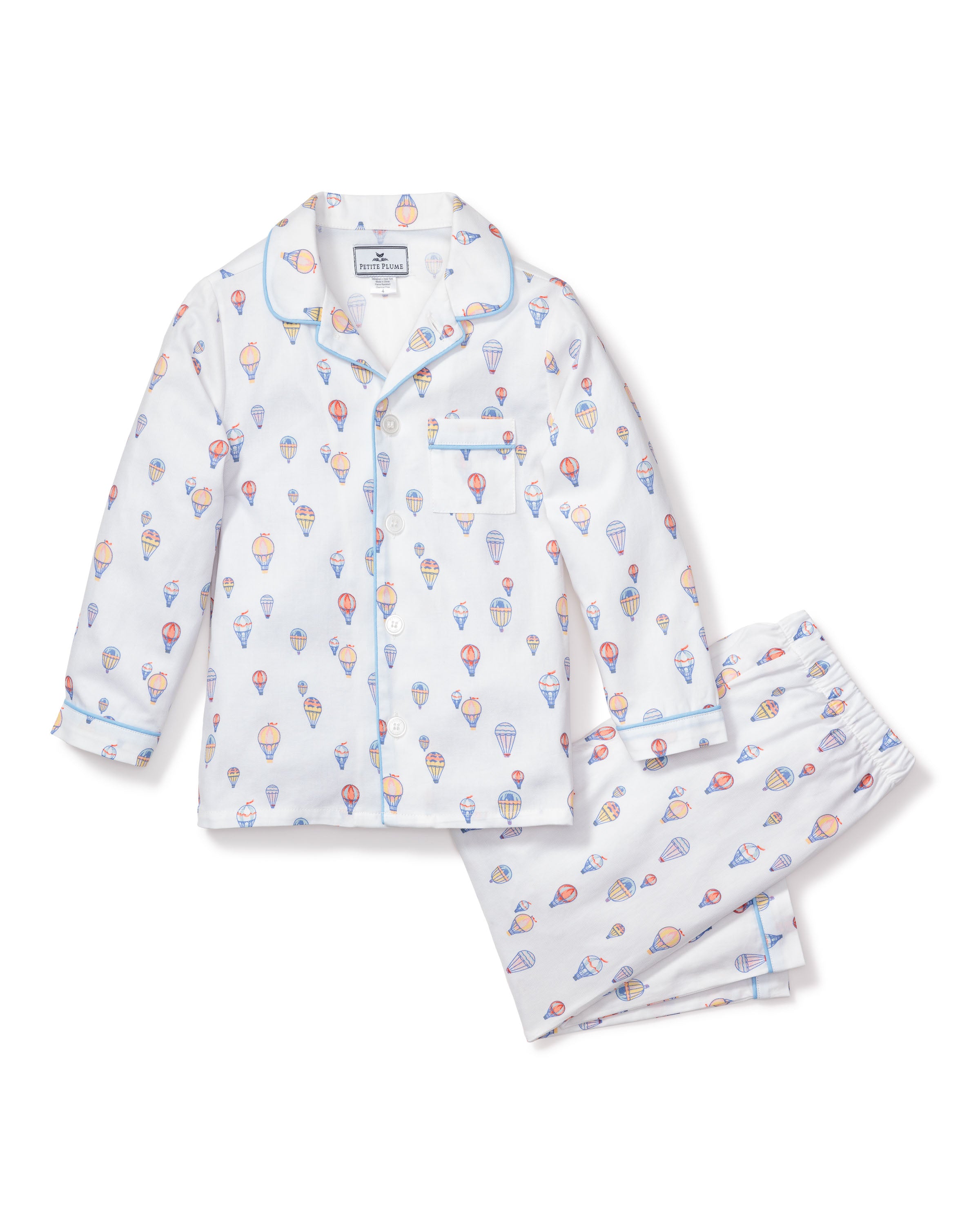Kid's Twill Pajama Set in Bon Voyage