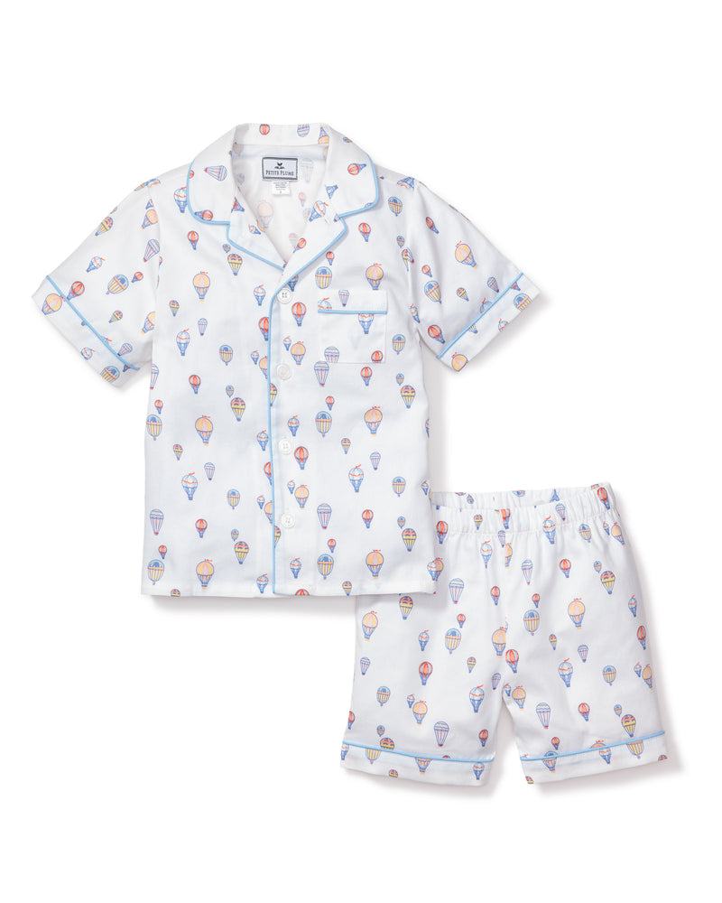 Kid's Twill Pajama Short Set in Bon Voyage