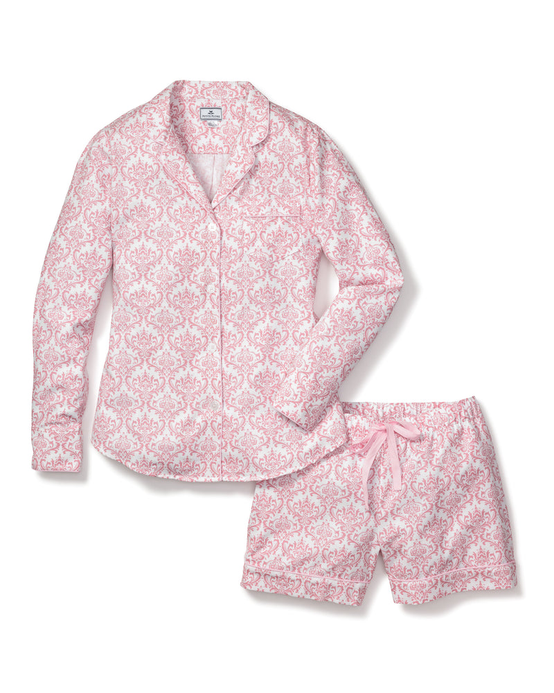 Women's Vintage Rose Long Sleeve Short Set