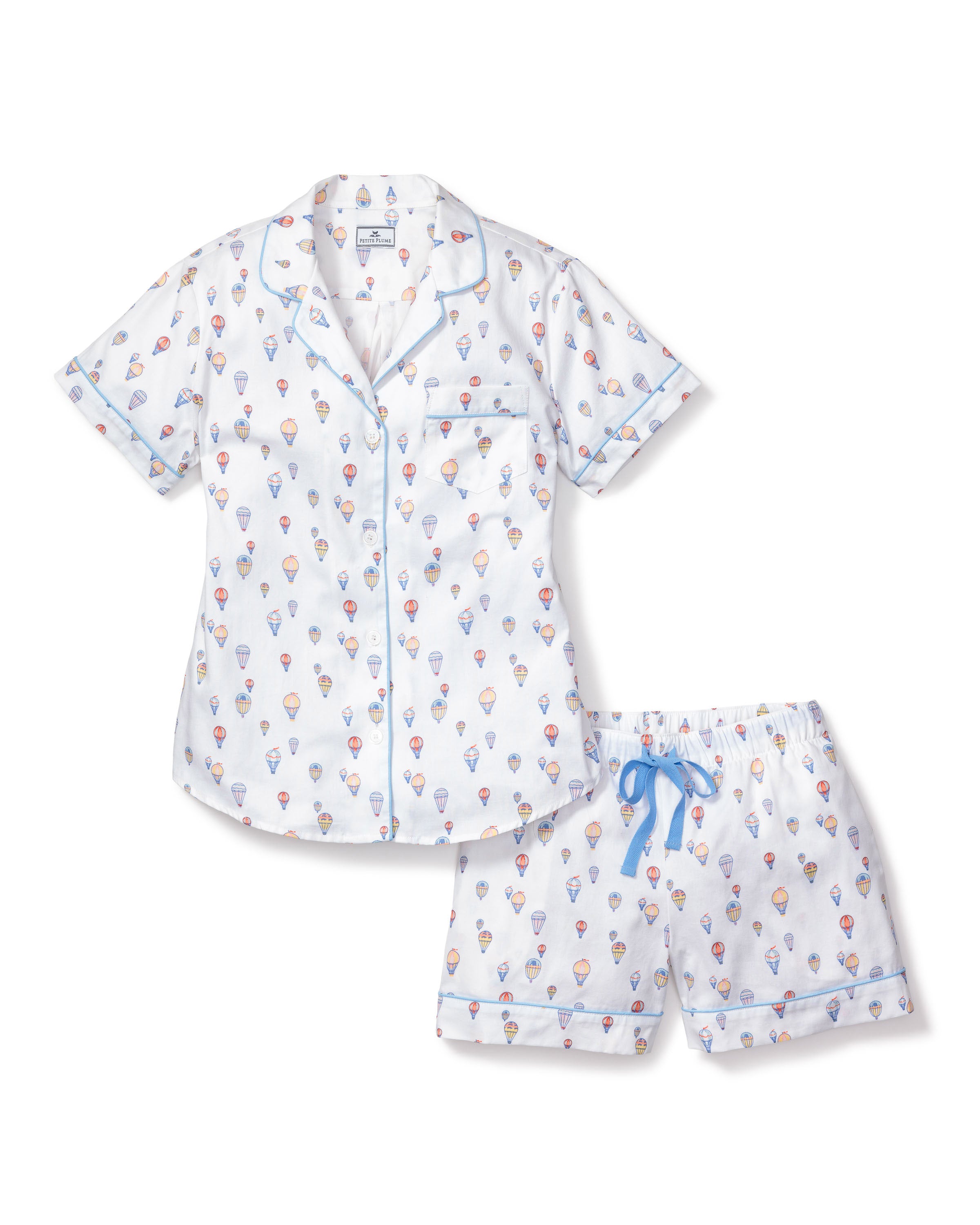 Women's Pajama Short Sleeve Short Set in Bon Voyage – Petite Plume