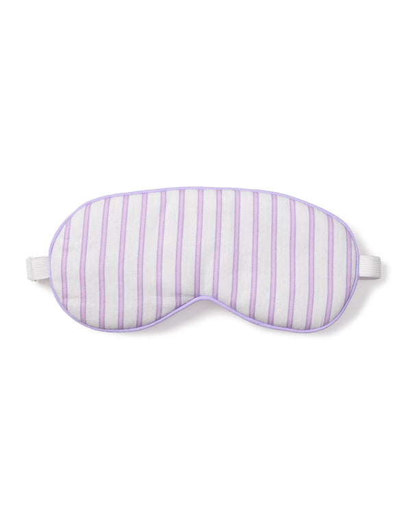 Adult's Twill Sleep Mask in Lavender French Ticking