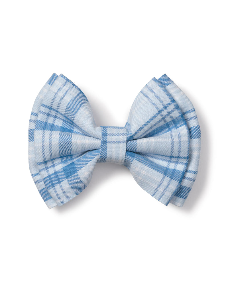 Girl's Twill Hair Bow in Seafarer Tartan