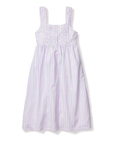 Women's Lavender French Ticking Charlotte Nightgown