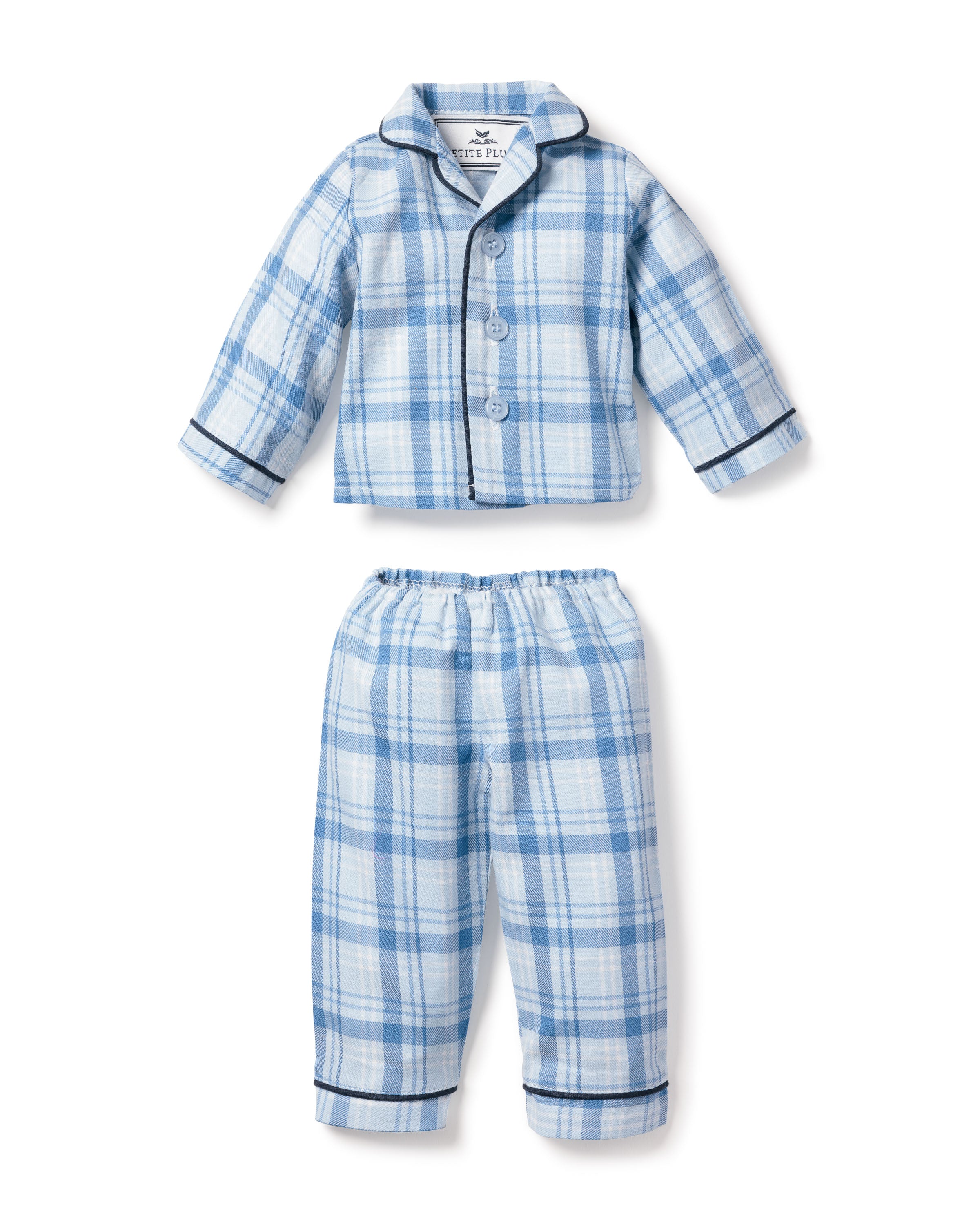 Kid's Twill Doll Pajamas in Seafarer Tartan