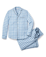 Men's Twill Pajama Set in Seafarer Tartan