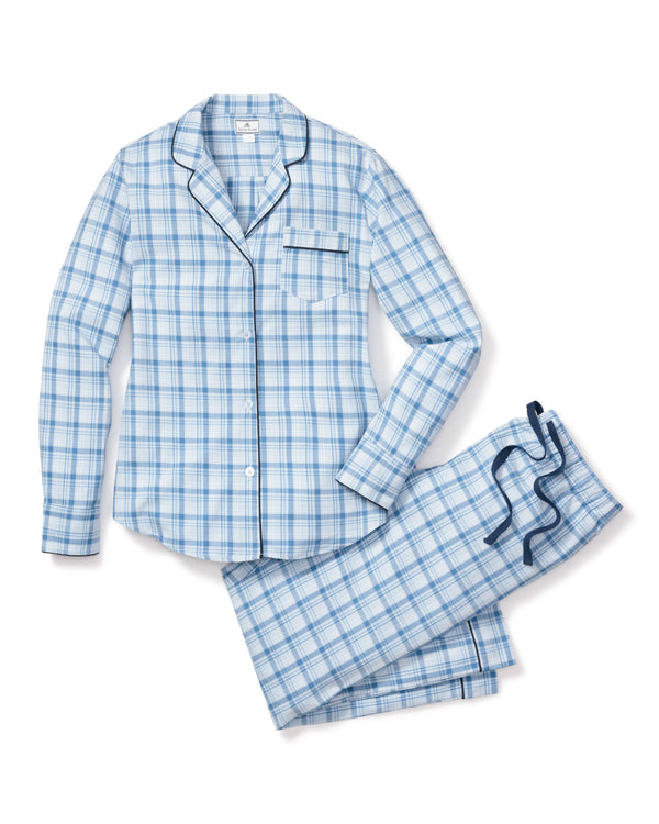 Women's Twill Pajama Set in Seafarer Tartan