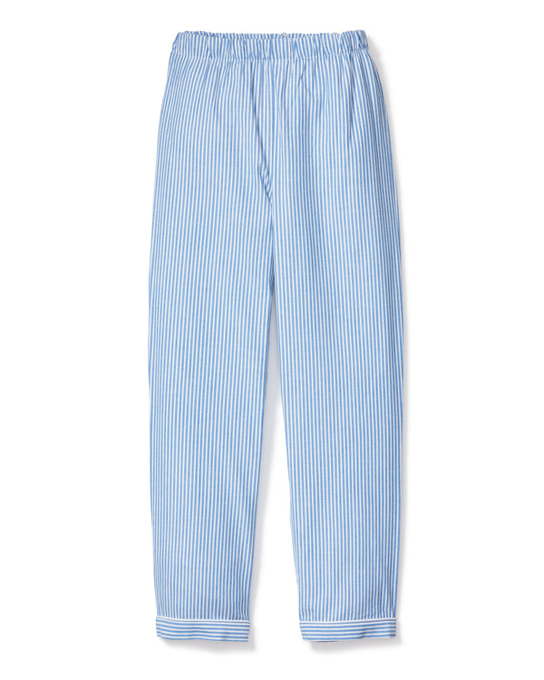 Kid's Twill Pajama Pants in French Blue Seersucker