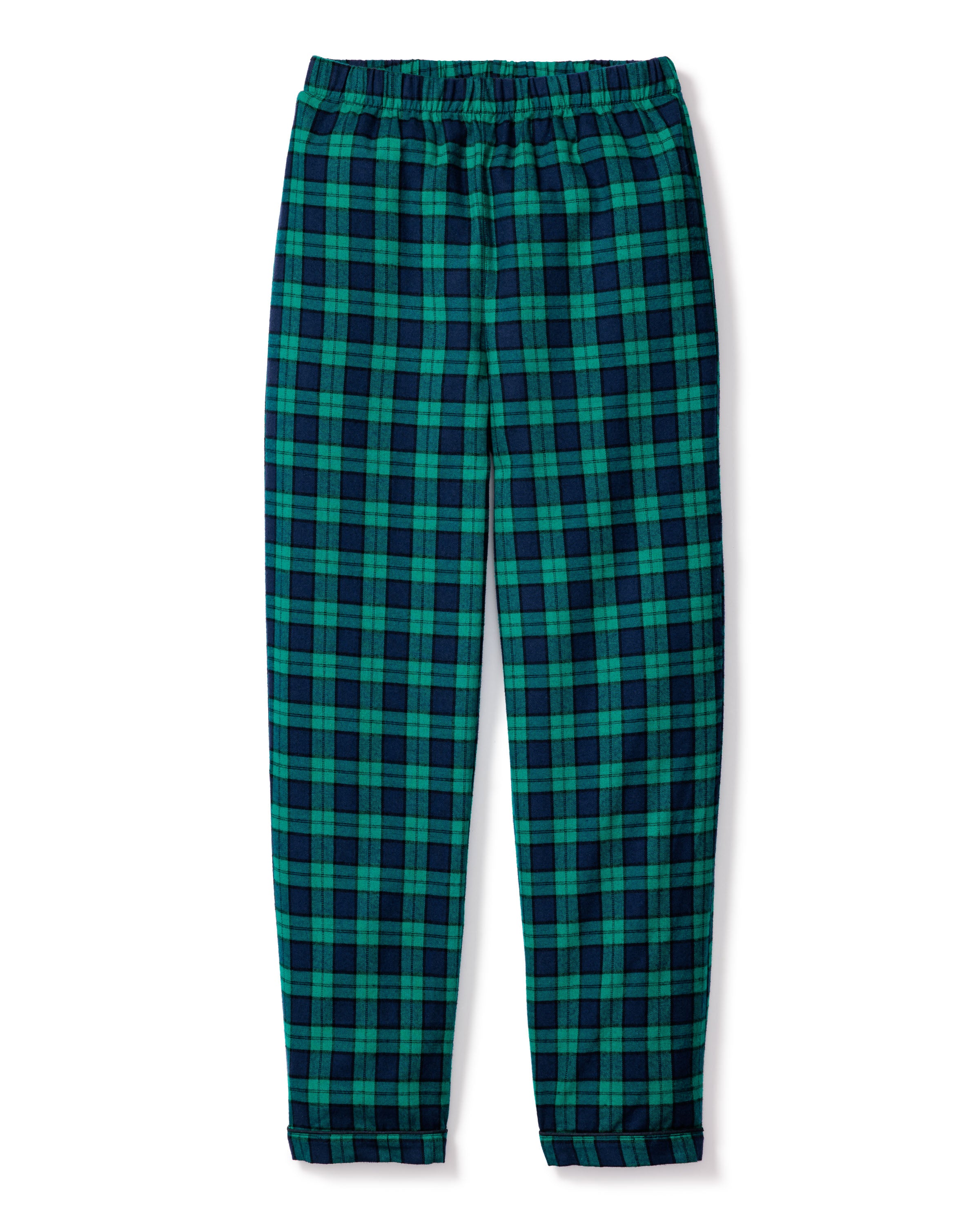 Checkered Elastic Boys Green Plaid Pajama Pants Boys Flannel