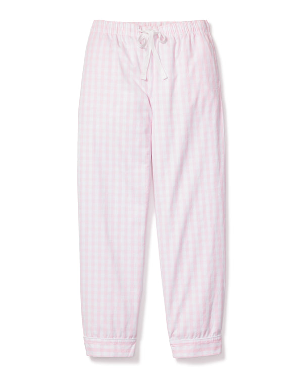 Women's Twill Pajama Pants in Pink Gingham