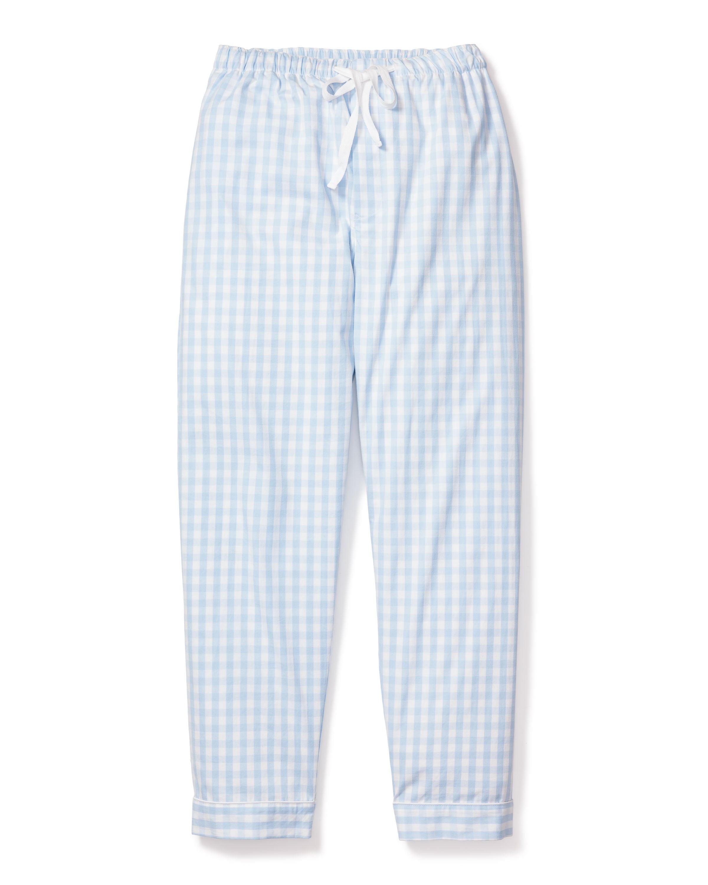 Petite Plume Men's Twill Pajama Pant in Light Blue Gingham M Petite Plume Men's Twill Pajama Pant in Light Blue Gingham M