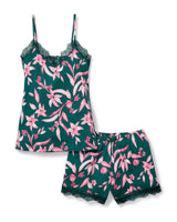 Luxe Pima Cotton Amalfi Floral Short Set with Lace
