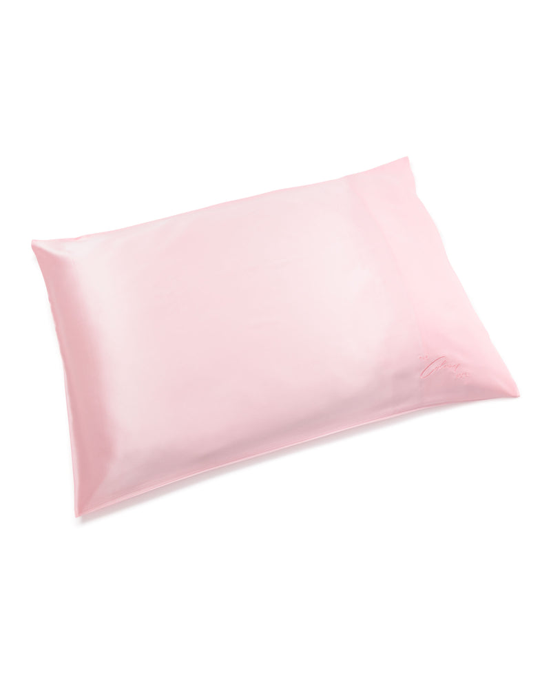Colony Hotel x Petite Plume 100% Mulberry Silk Pink Pillow Cover