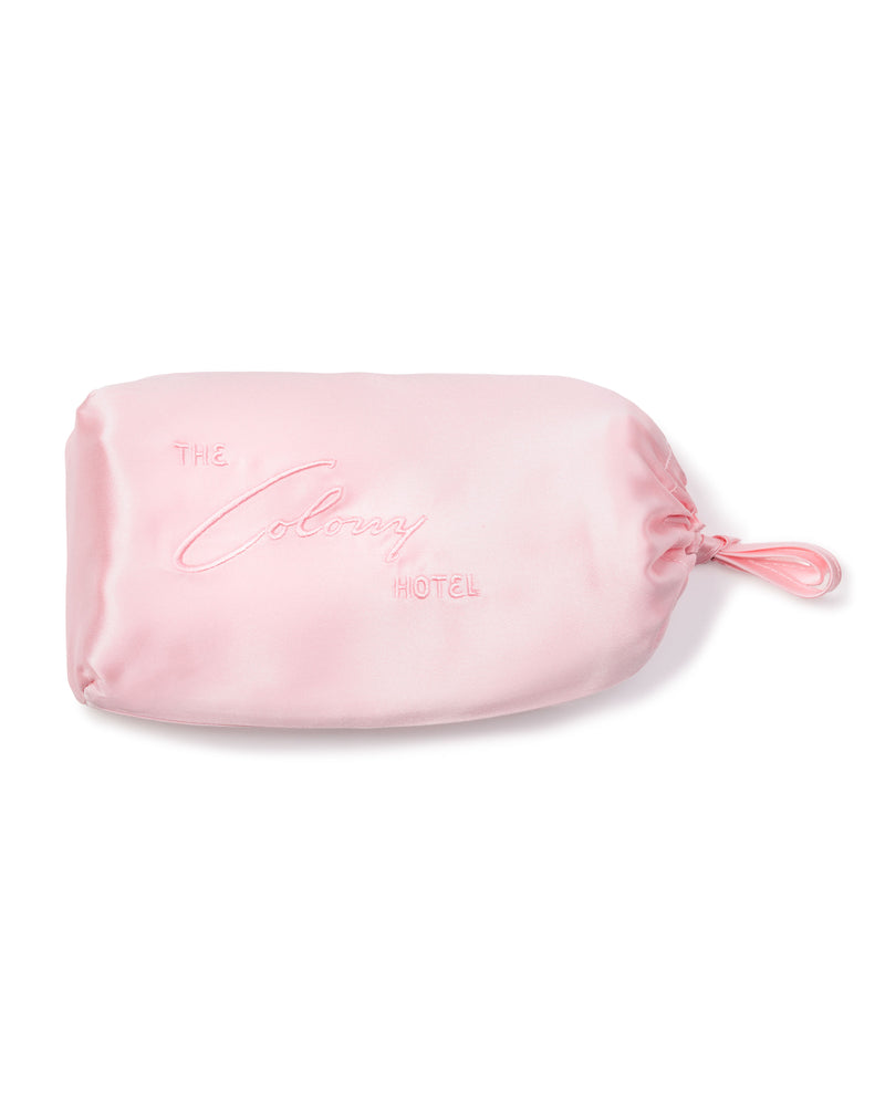 Colony Hotel x Petite Plume 100% Mulberry Silk Pink Pillow Cover
