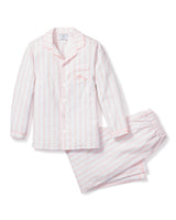 Colony Hotel x Petite Plume Children's Pink and White Stripe Pajama Set