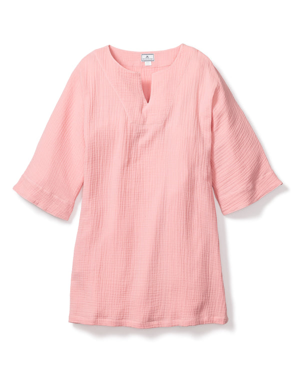 Women's Gauze Short Caftan in Pink