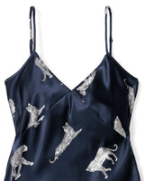 100% Mulberry Silk Panthère de Nuit Women's Luxe Short Set