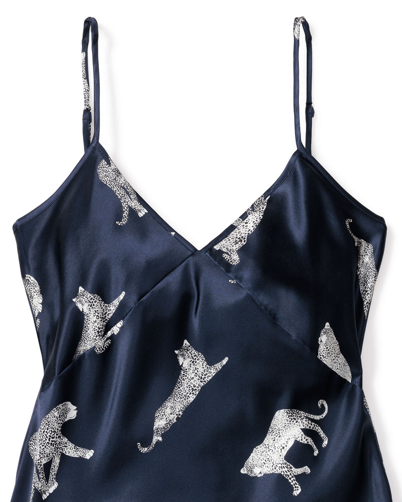 100% Mulberry Silk Panthère de Nuit Women's Luxe Short Set