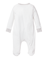 White with Grey Organic Cotton Romper