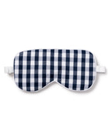 Adult Navy Gingham Traditional Eye Mask