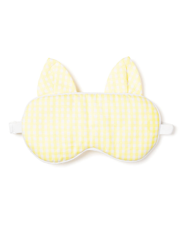 Adult Yellow Gingham Kitty Sleep Mask