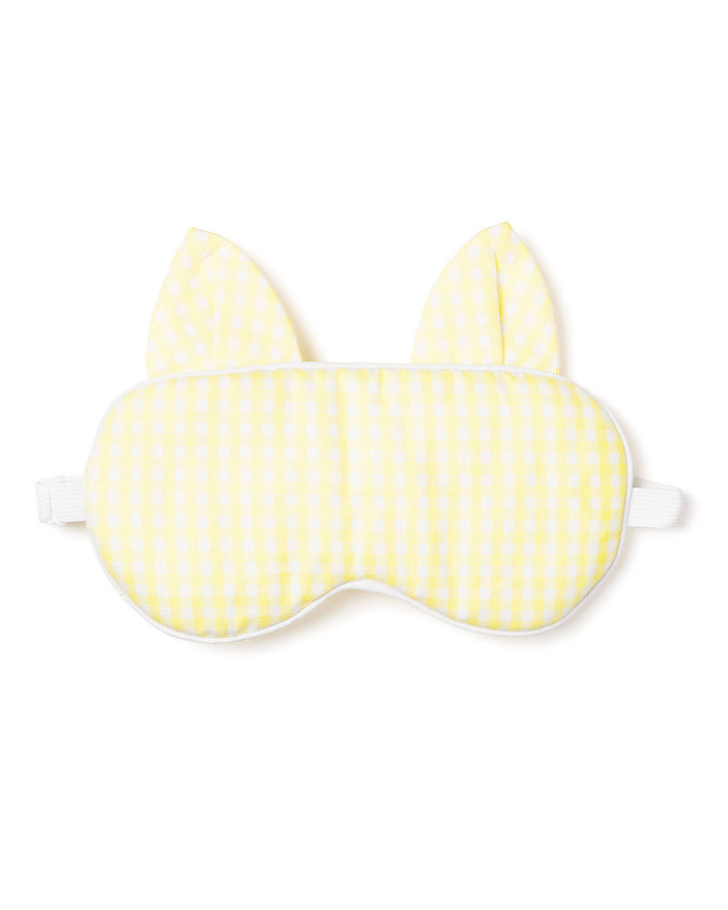 Adult Yellow Gingham Kitty Sleep Mask