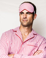Adult Antique Red Ticking  Sleep Mask