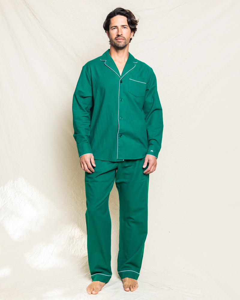 Men's Forest Green Classic Flannel Pajama Set