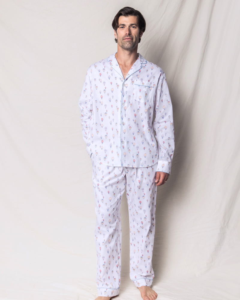 Men's Twill Pajama Set in Bon Voyage
